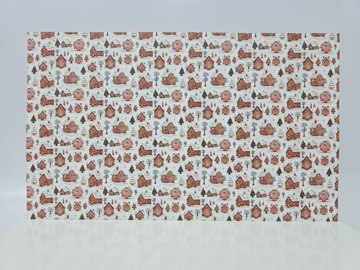 PatternPly® Full Coverage Snowy Gingerbread Village product photo 2
