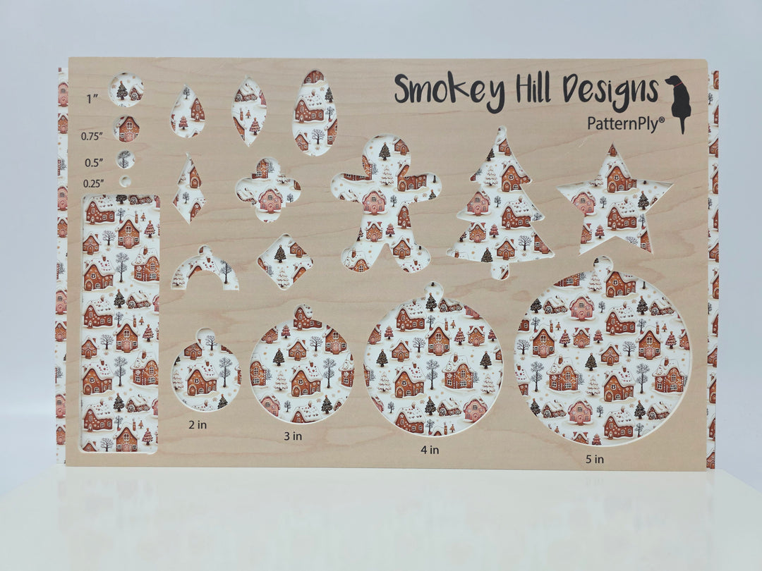 PatternPly® Full Coverage Snowy Gingerbread Village
