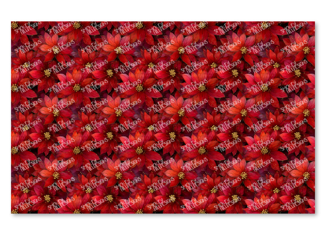 PatternPly® Full Coverage Snowy Poinsettias