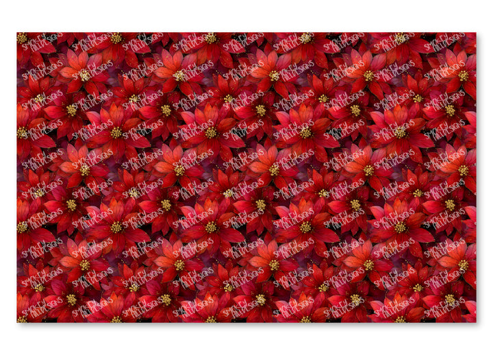 PatternPly® Transparent Snowy Poinsettias