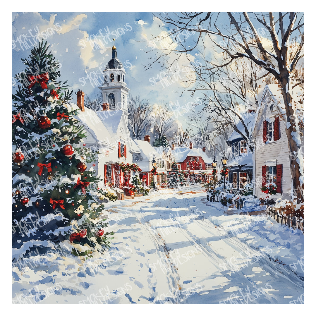 PatternPly® Full Coverage Snowy Village
