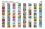 PatternPly® Full Coverage Sports Volume 1 Whats Your Game Teeny Sampler: sampler sheet of small art scene designs