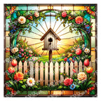 PatternPly® Full Coverage Spring Birdhouse sheet showing the pattern
