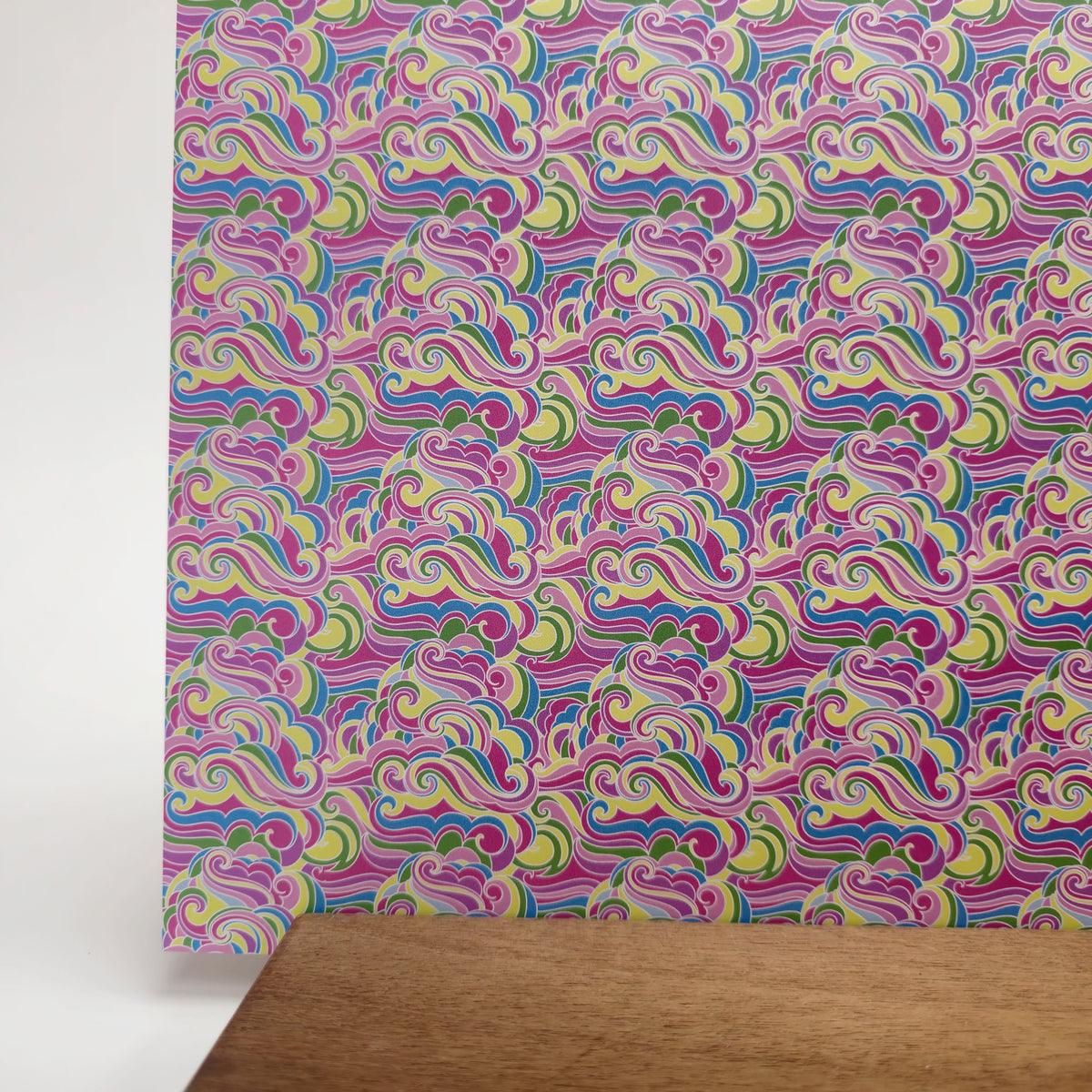 PatternPly® Full Coverage Spring Waves Yellow sheet showing the pattern