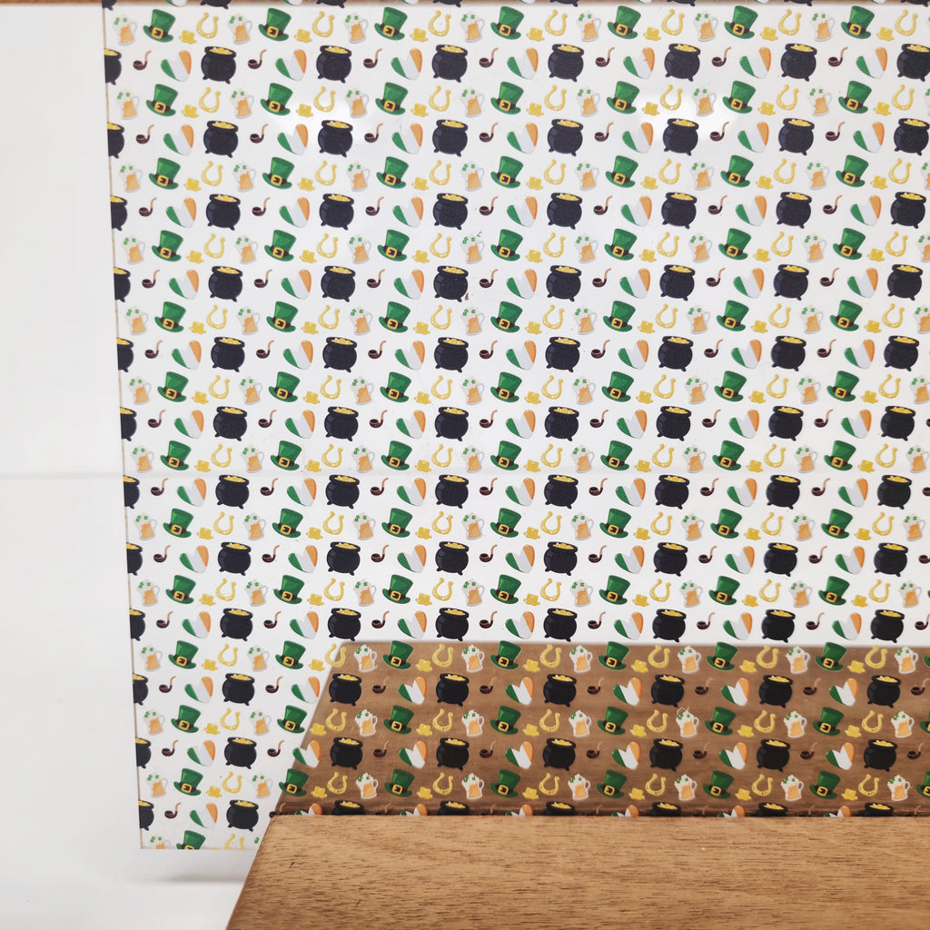 PatternPly® Scattered St. Patrick's Icons sheet showing the pattern