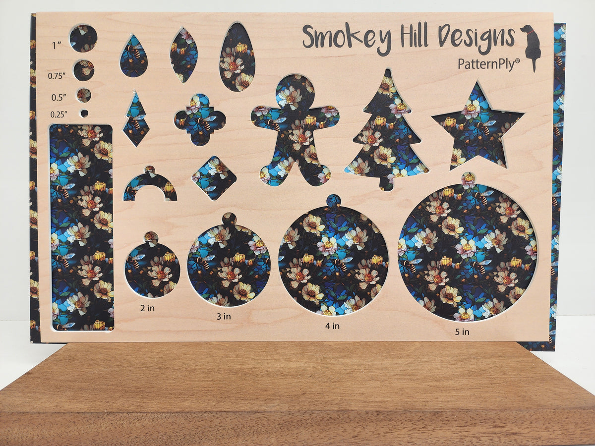 PatternPly® Full Coverage Stained Glass Bees and Flowers product photo 2