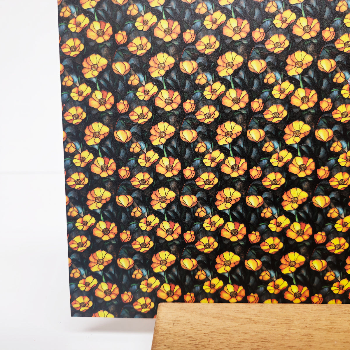 PatternPly® Full Coverage Mini Stained Glass Buttercup sheet showing the pattern
