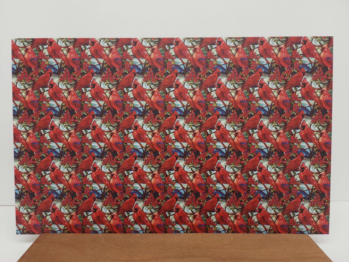 PatternPly® Full Coverage Stained Glass Cardinals product photo 3