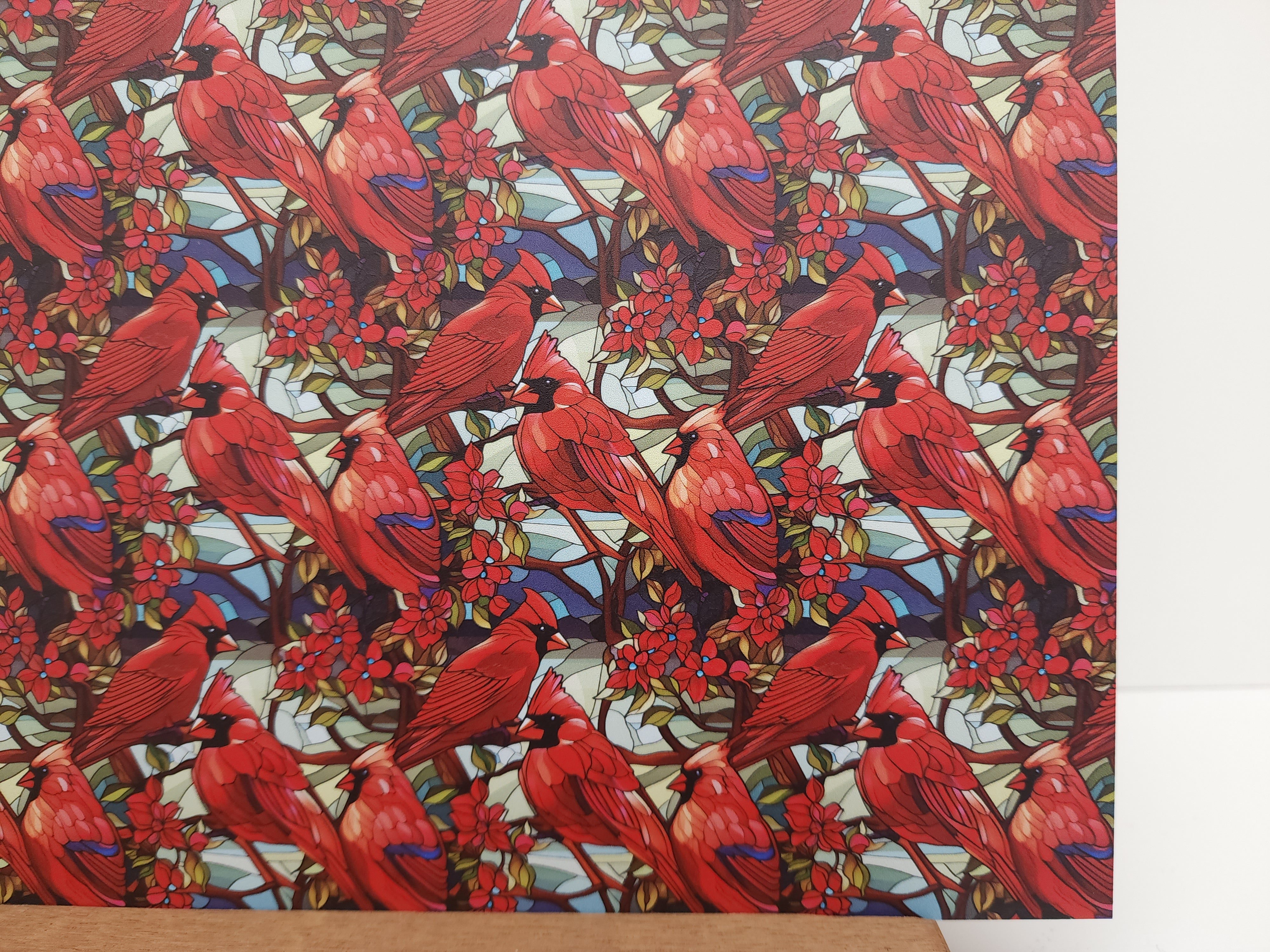 PatternPly® Full Coverage Stained Glass Cardinals – Smokey Hill Designs