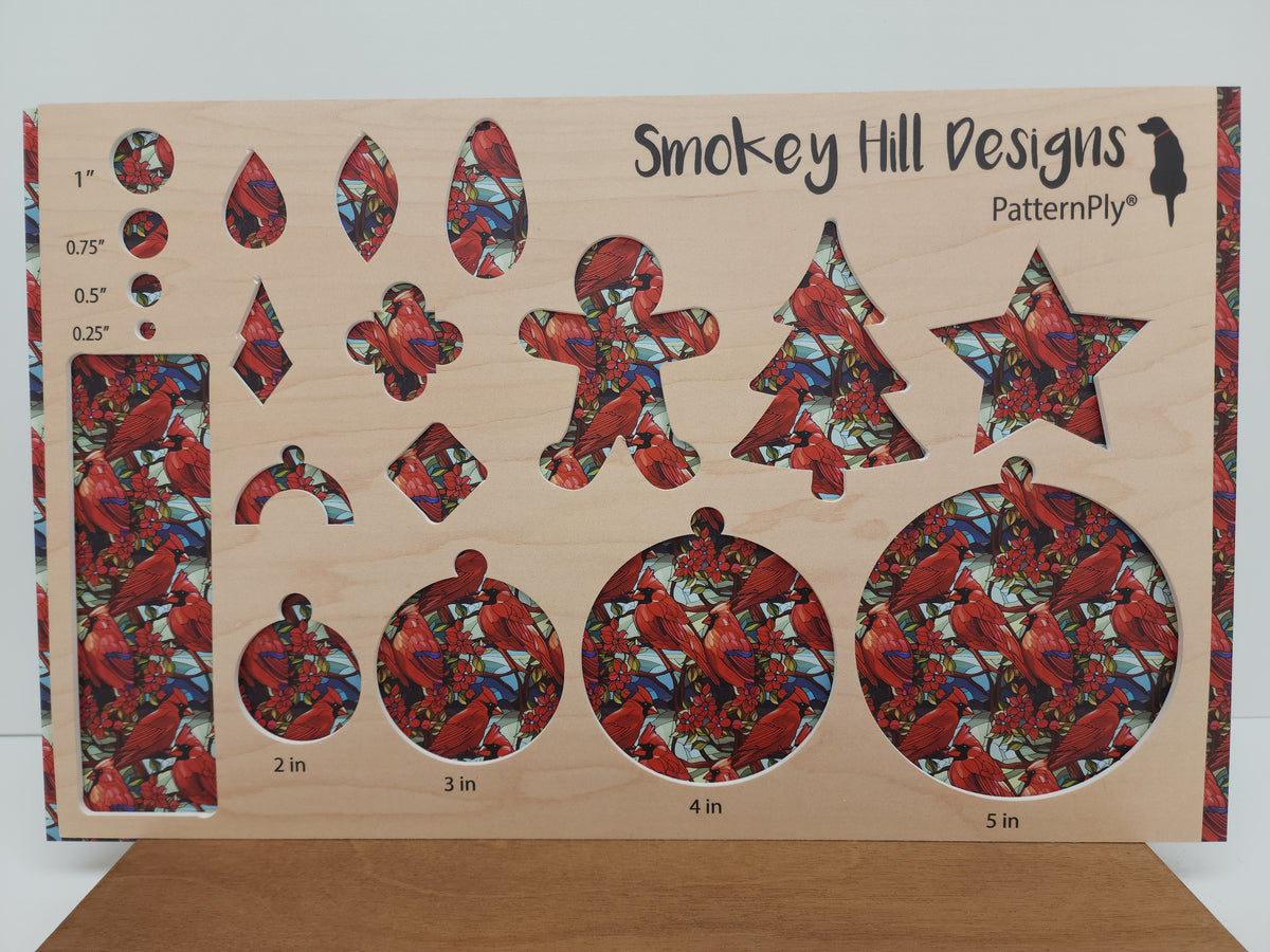 PatternPly® Full Coverage Stained Glass Cardinals product photo 2