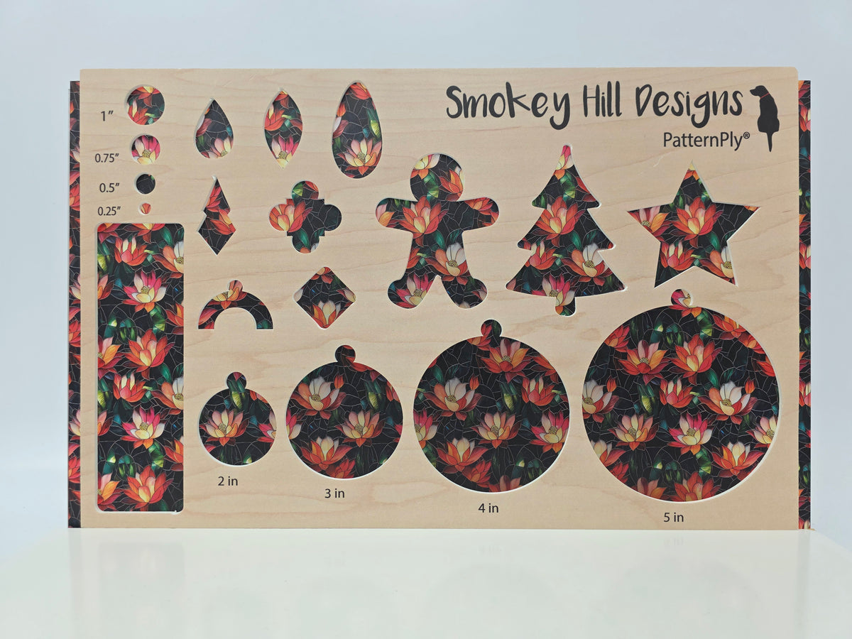 PatternPly® Transparent Stained Glass Christmas Cactus product photo 3