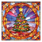 PatternPly® Transparent Stained Glass Christmas Trees sheet showing the pattern