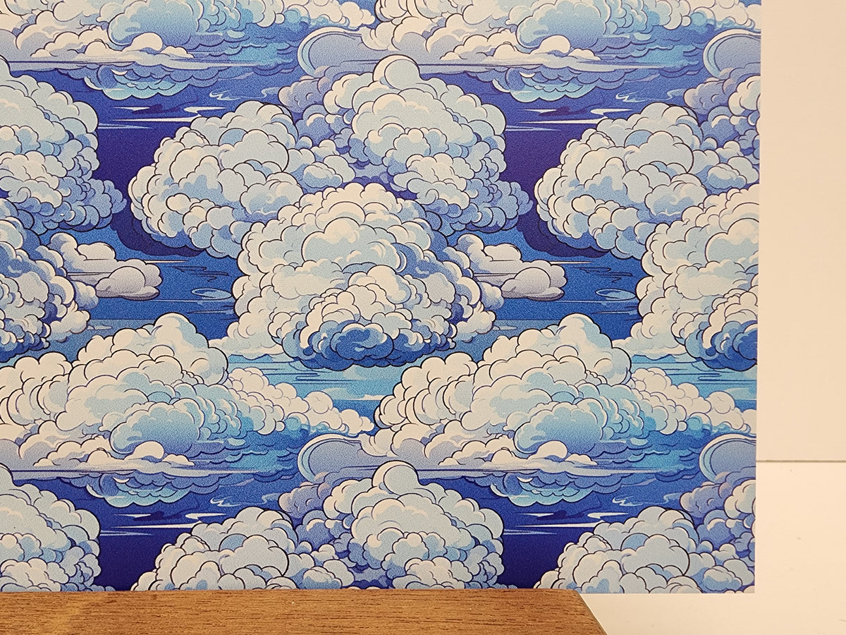 PatternPly® Full Coverage Stained Glass Clouds sheet showing the pattern