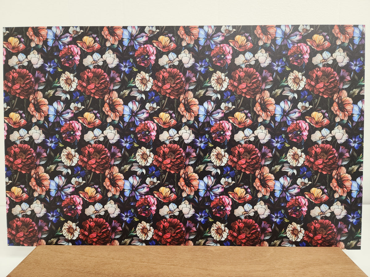 PatternPly® Full Coverage Stained Glass Dark Wedding Floral product photo 3
