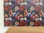 PatternPly® Full Coverage Stained Glass Dark Wedding Floral sheet showing the pattern
