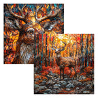 PatternPly® Transparent Stained Glass Deer sheet showing the pattern