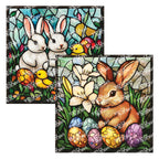 PatternPly® Full Coverage Stained Glass Easter Animals sheet showing the pattern