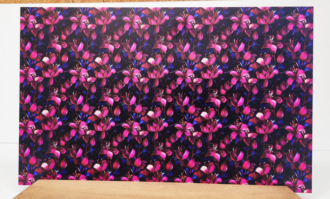 PatternPly® Stained Glass Fuchsia Flowers