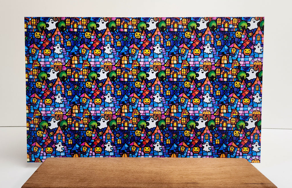 PatternPly® Full Coverage Stained Glass Haunted House product photo 3