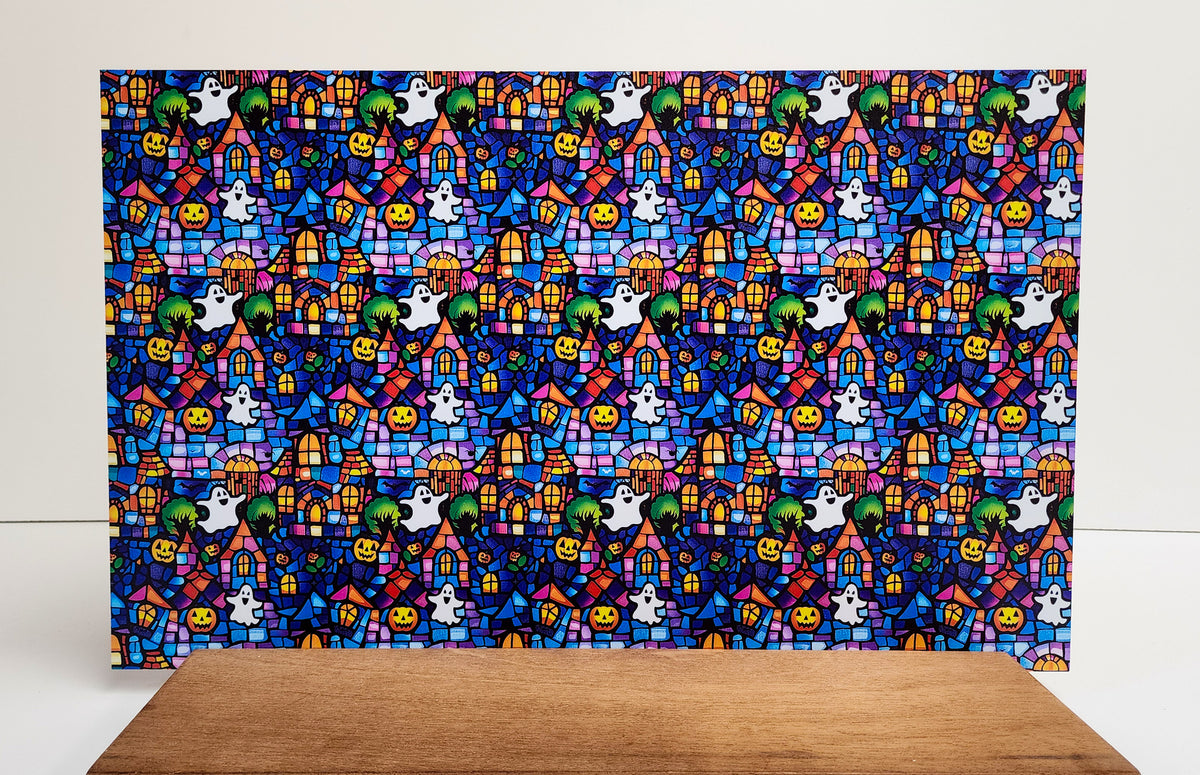 PatternPly® Full Coverage Stained Glass Haunted House product photo 3