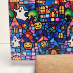 PatternPly® Full Coverage Stained Glass Haunted House sheet showing the pattern