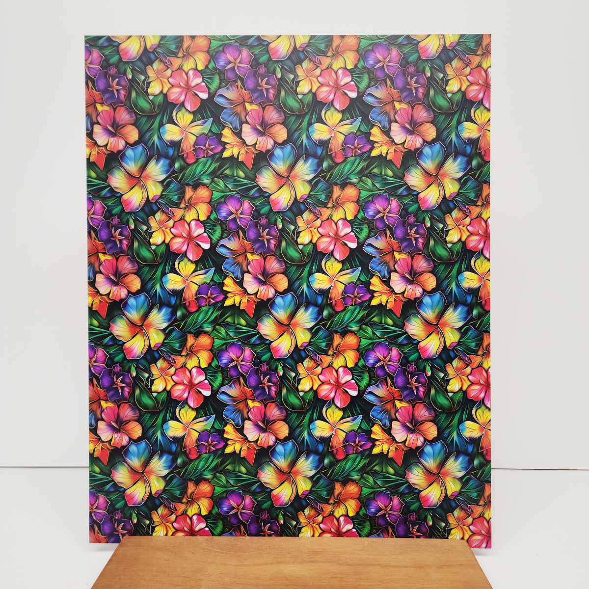 PatternPly® 19x24" Stained Glass Hawaiian Floral XL Scale sheet showing the pattern