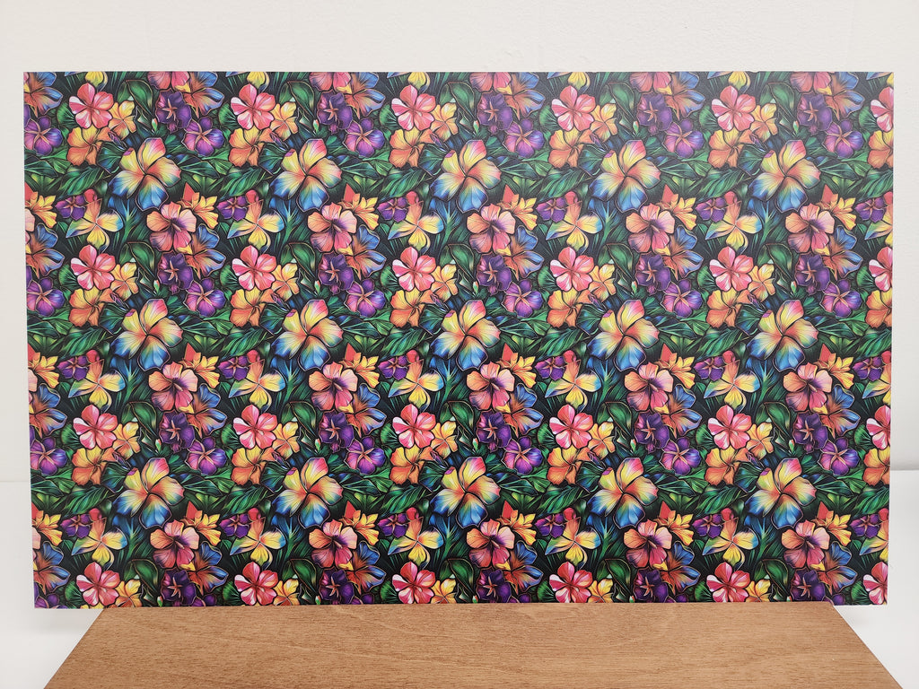 PatternPly® Full Coverage Stained Glass Hawaiian Floral product photo 3