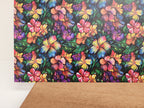 PatternPly® Full Coverage Stained Glass Hawaiian Floral sheet showing the pattern
