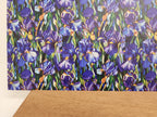 PatternPly® Full Coverage Stained Glass Irises sheet showing the pattern