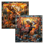 PatternPly® Transparent Stained Glass Moose sheet showing the pattern