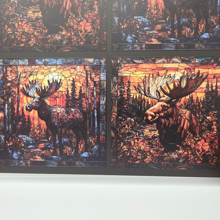 PatternPly® Full Coverage Stained Glass Moose LARGE