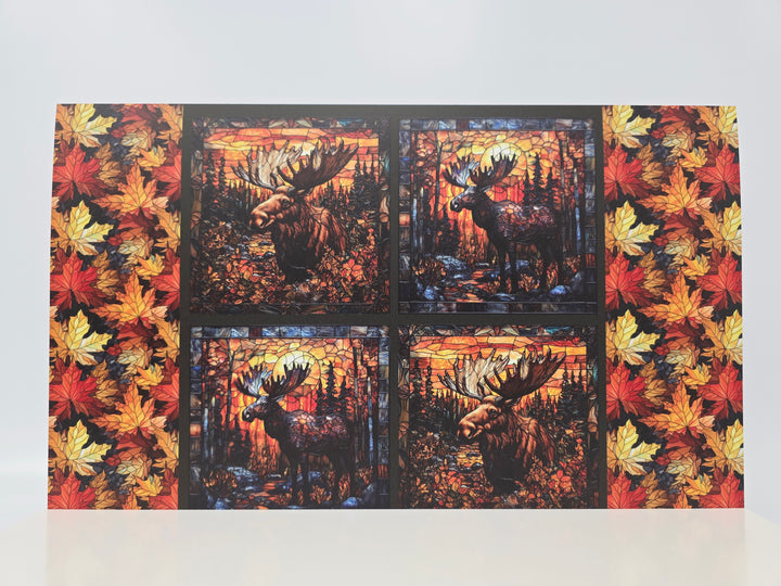 PatternPly® Full Coverage Stained Glass Moose LARGE