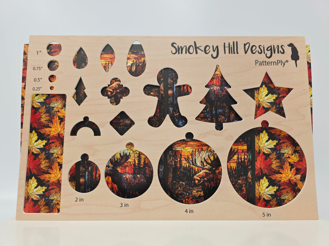 PatternPly® Full Coverage Stained Glass Moose LARGE