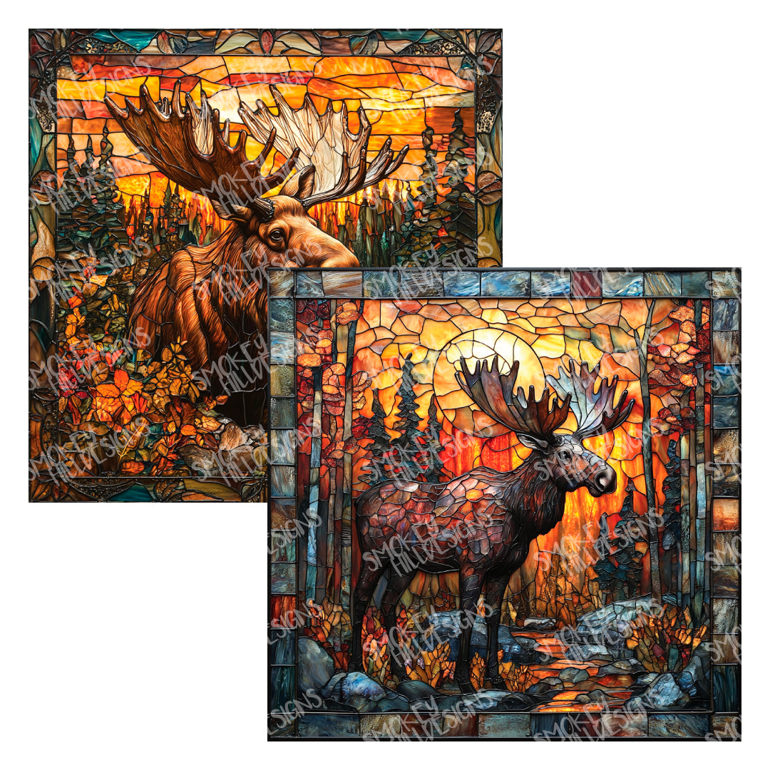 PatternPly® Full Coverage Stained Glass Moose