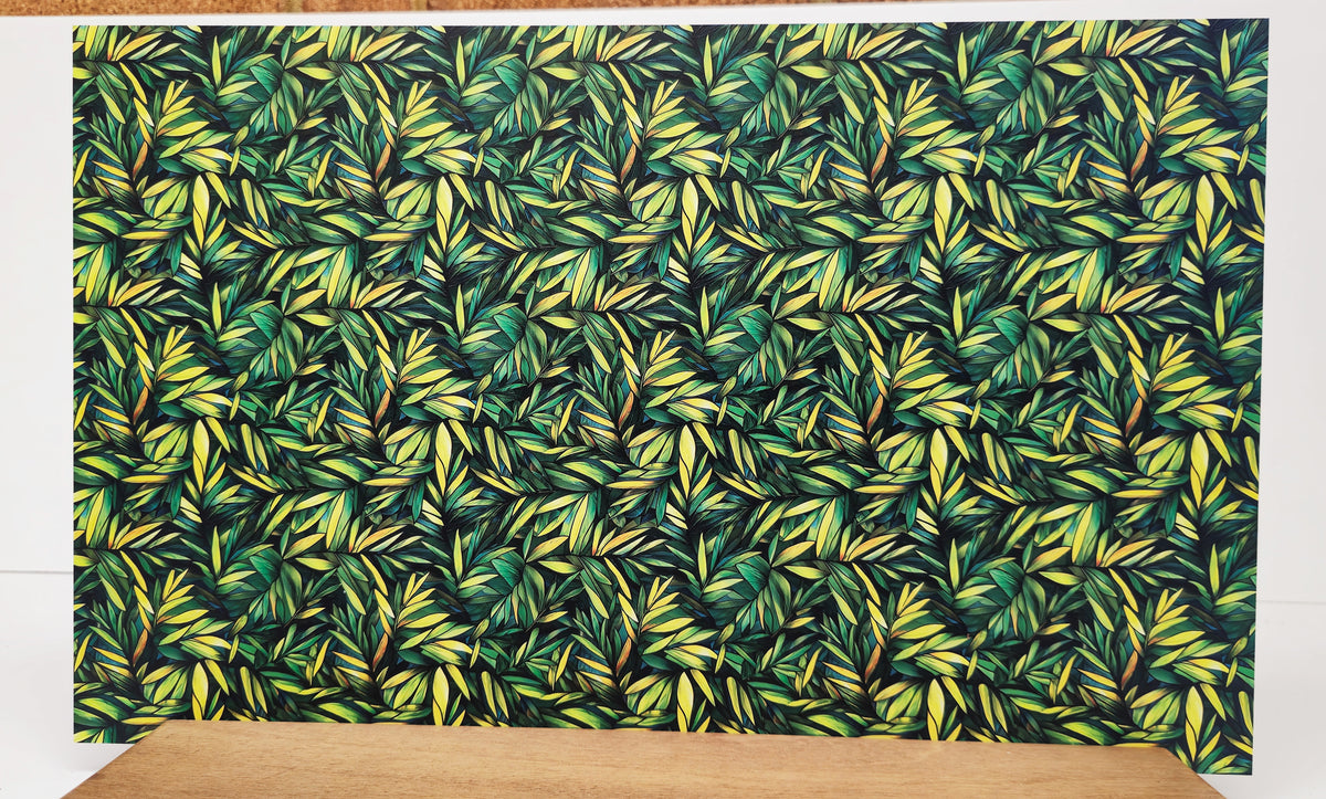 PatternPly® Full Coverage Stained Glass Green Palms product photo 2