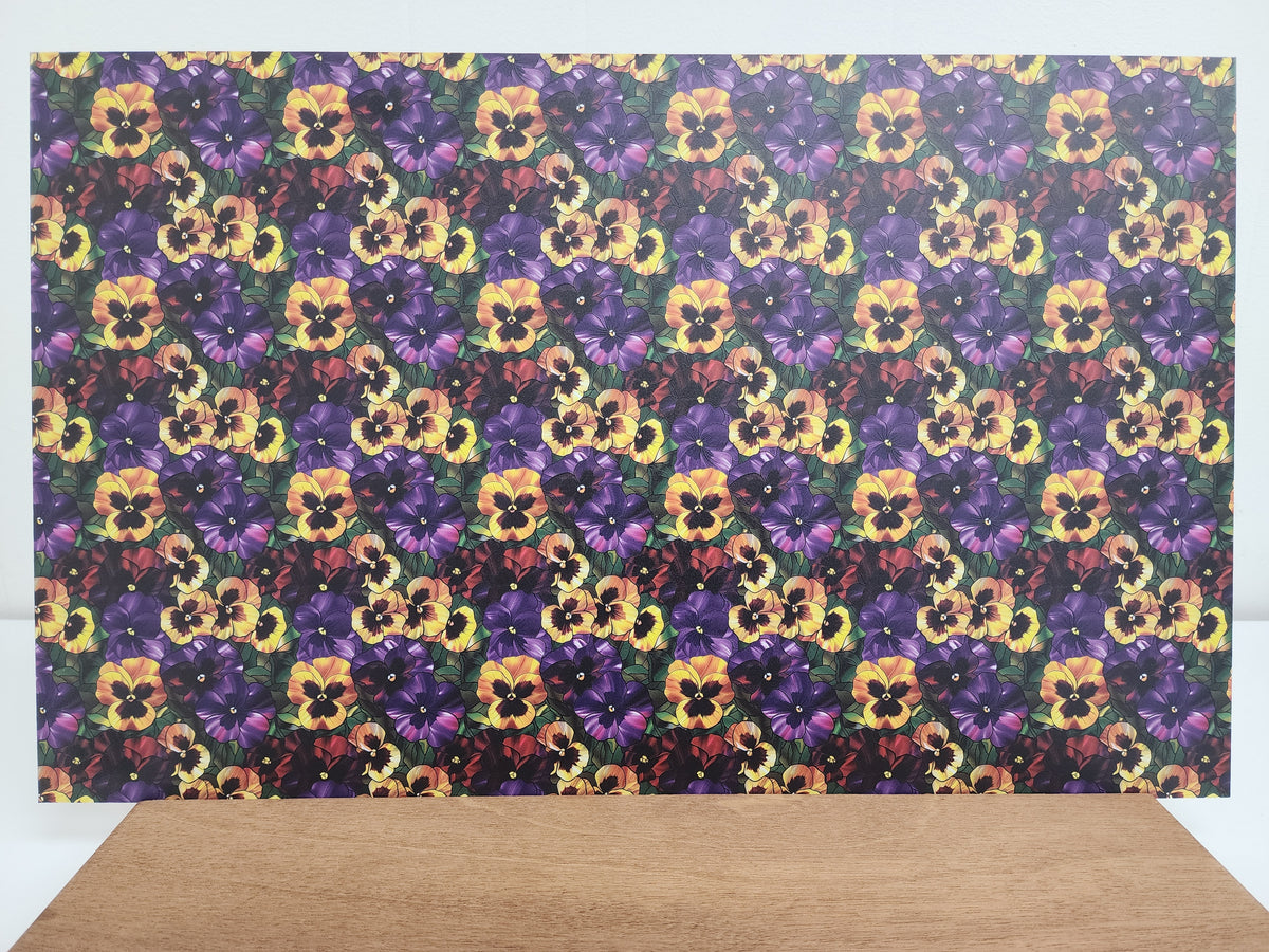 PatternPly® Full Coverage Stained Glass Pansies product photo 3