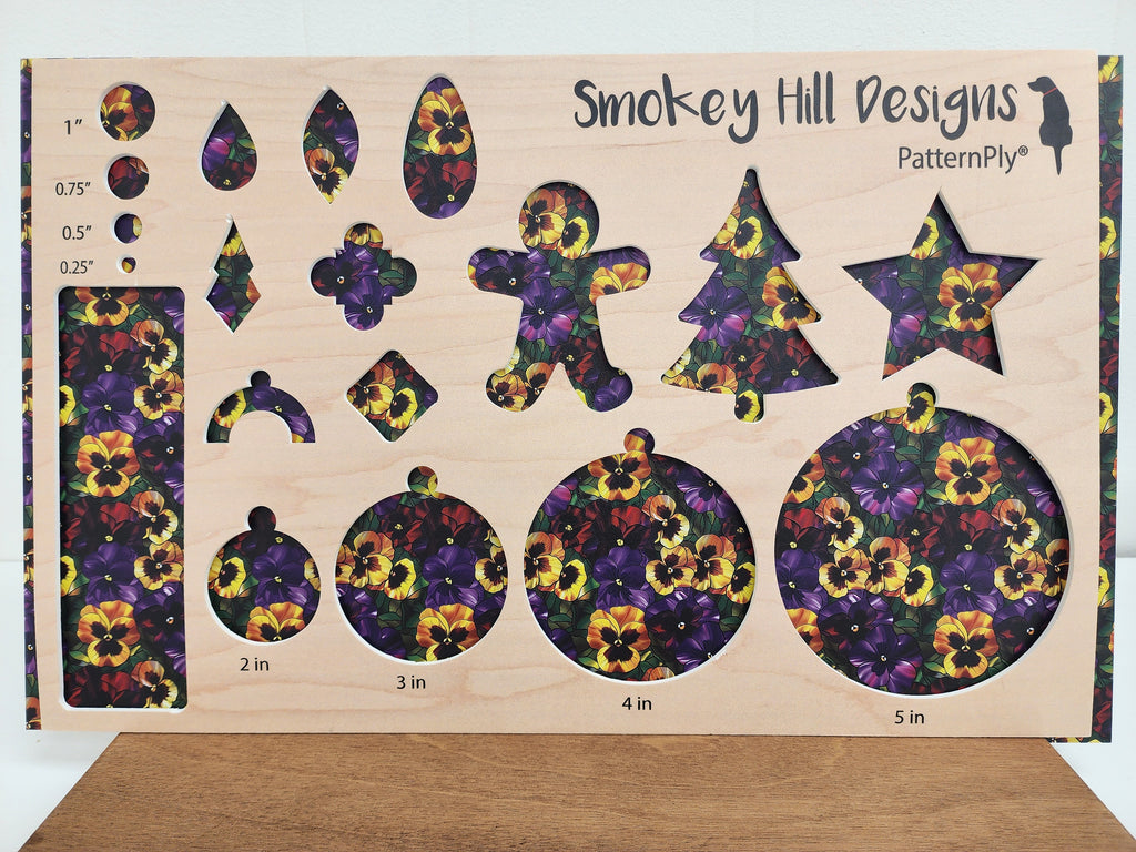 PatternPly® Full Coverage Stained Glass Pansies product photo 2