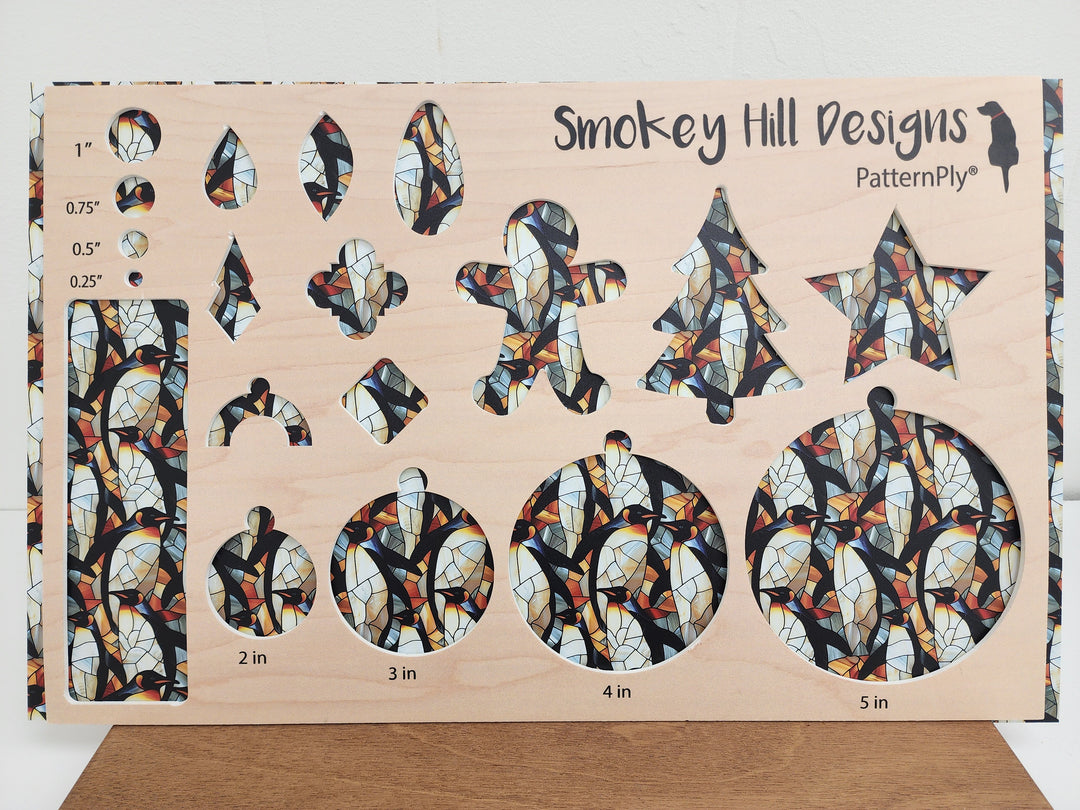 PatternPly® Stained Glass Penguins Large