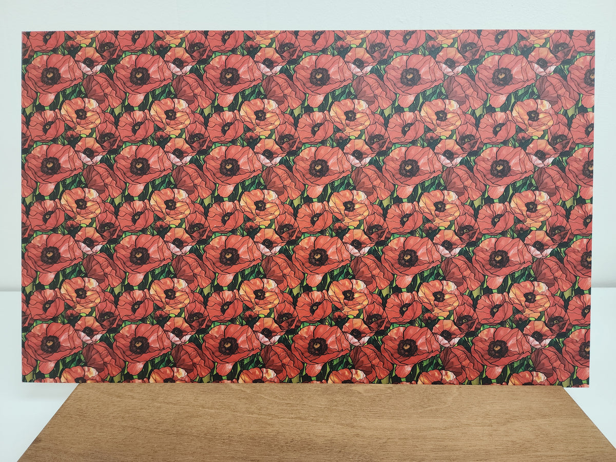 PatternPly® Full Coverage Stained Glass Poppies product photo 3