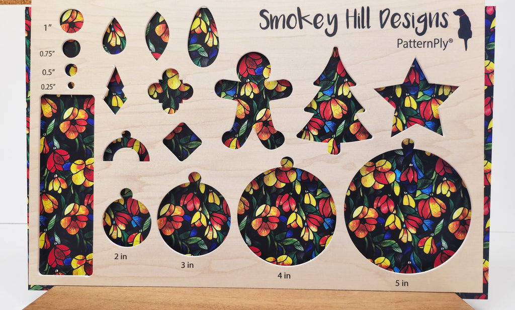 PatternPly® Full Coverage Stained Glass Red and Yellow Floral product photo 3
