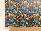PatternPly® Full Coverage Stained Glass Sea Otters Large sheet showing the pattern