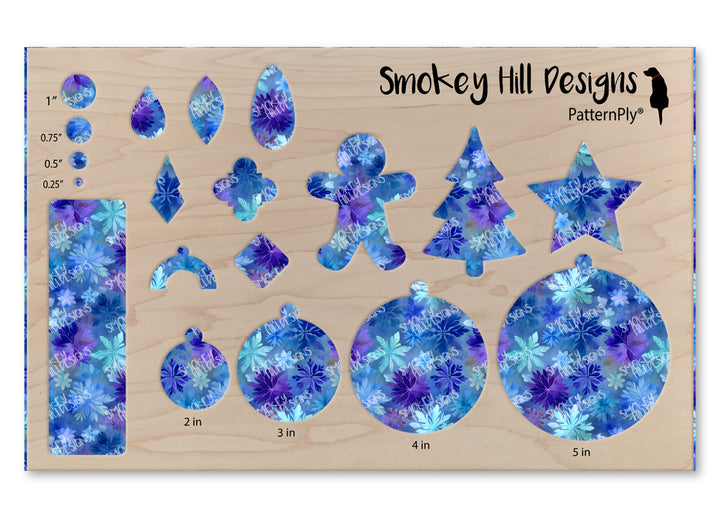 PatternPly® Transparent Stamped Snowflakes
