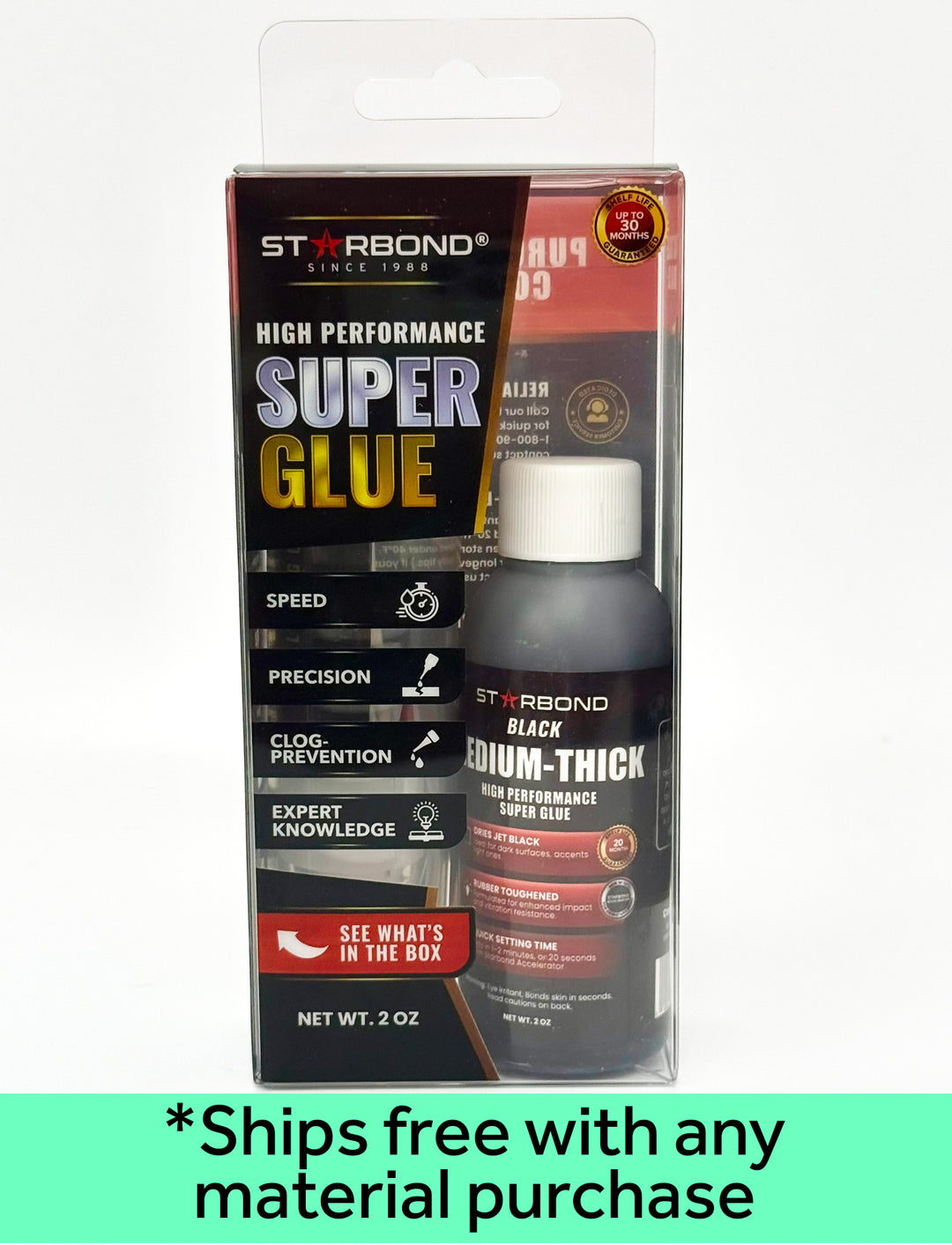 StarBond BLACK Medium / Thick 2oz