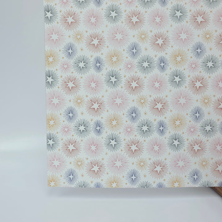 PatternPly® Full Coverage Starburst Doodles on White