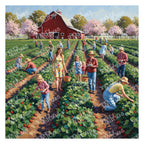 PatternPly® Transparent Strawberry Picking Season sheet showing the pattern