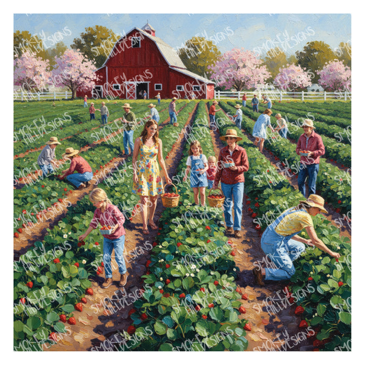 PatternPly® Transparent Strawberry Picking Season