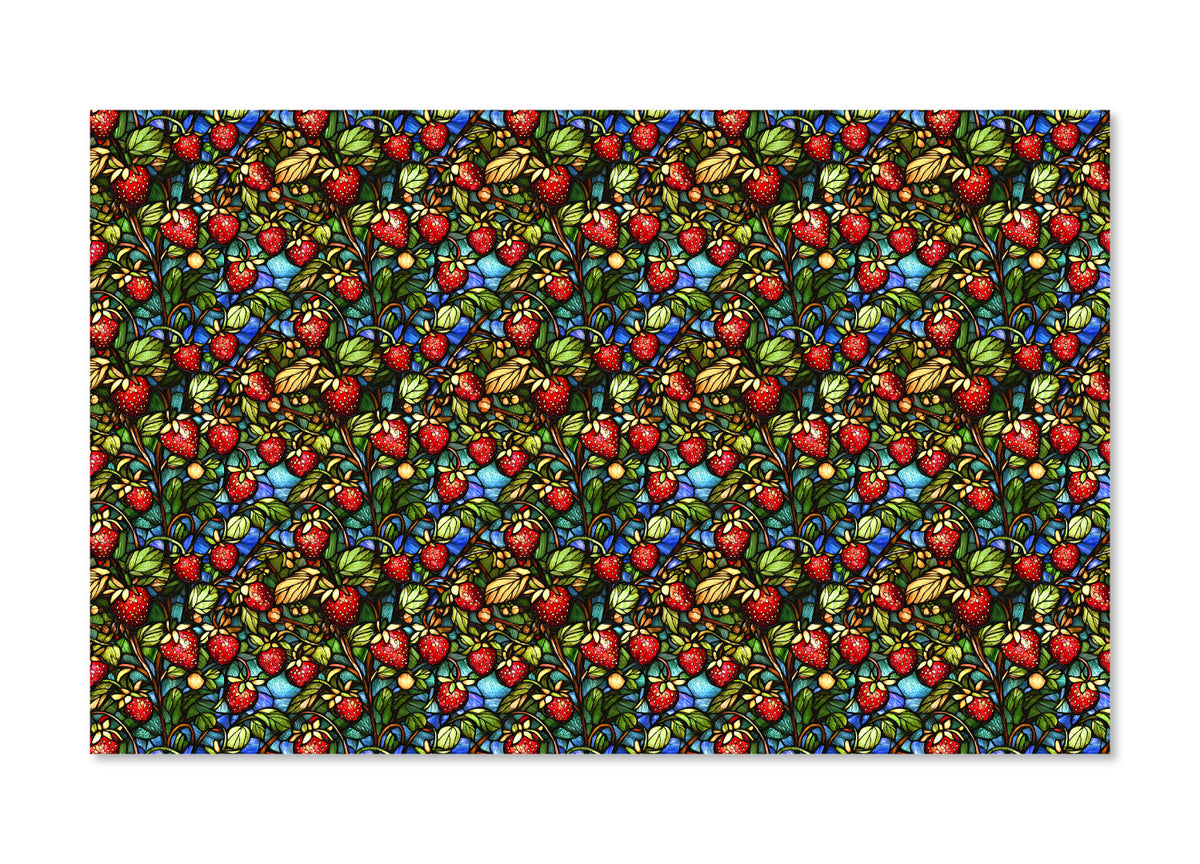 PatternPly® Full Coverage Strawberry Plant Stained Glass product photo 2