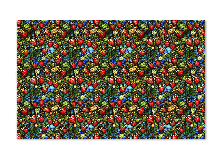 PatternPly® Full Coverage Strawberry Plant Stained Glass