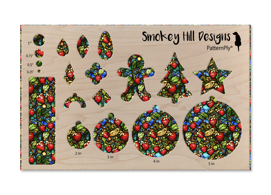 PatternPly® Full Coverage Strawberry Plant Stained Glass