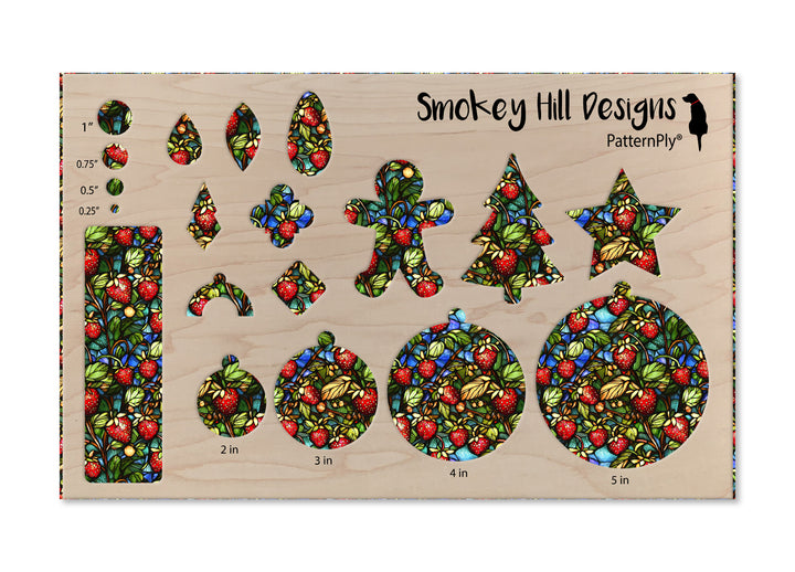 PatternPly® Full Coverage Strawberry Plant Stained Glass